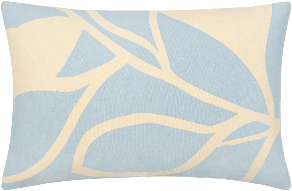 Surya Natur NTR-014 Light Beige Light Blue 13"H x 20"W Pillow Cover