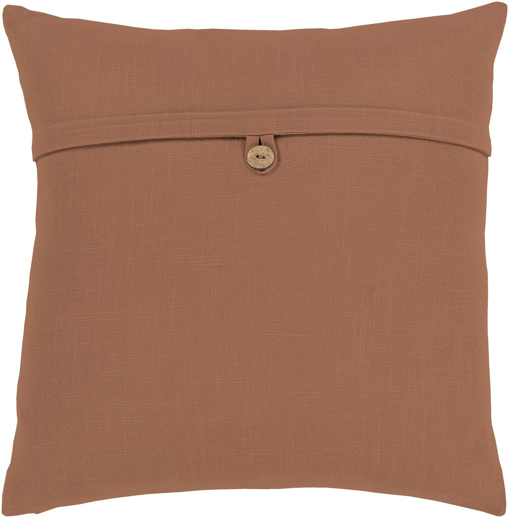 Surya Penelope PLP-002 Brown 18"H x 18"W Pillow Cover