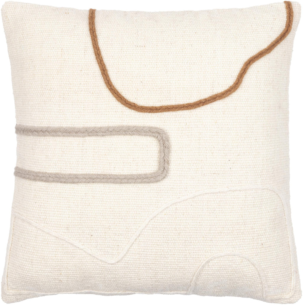 Surya Philip PHI-001 Burnt Orange Cream 18"H x 18"W Pillow Cover