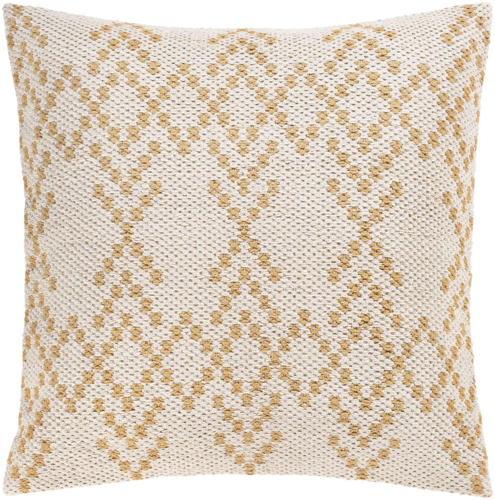 Surya Ryder RDE-001 Ivory Tan 20"H x 20"W Pillow Cover