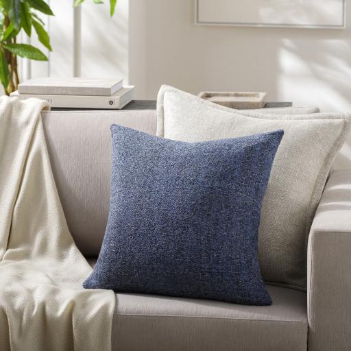 Surya Saanvi SNV-001 Gray Navy 20"H x 20"W Pillow Cover