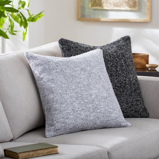 Surya Saanvi SNV-005 Light Slate Medium Gray 18"H x 18"W Pillow Cover