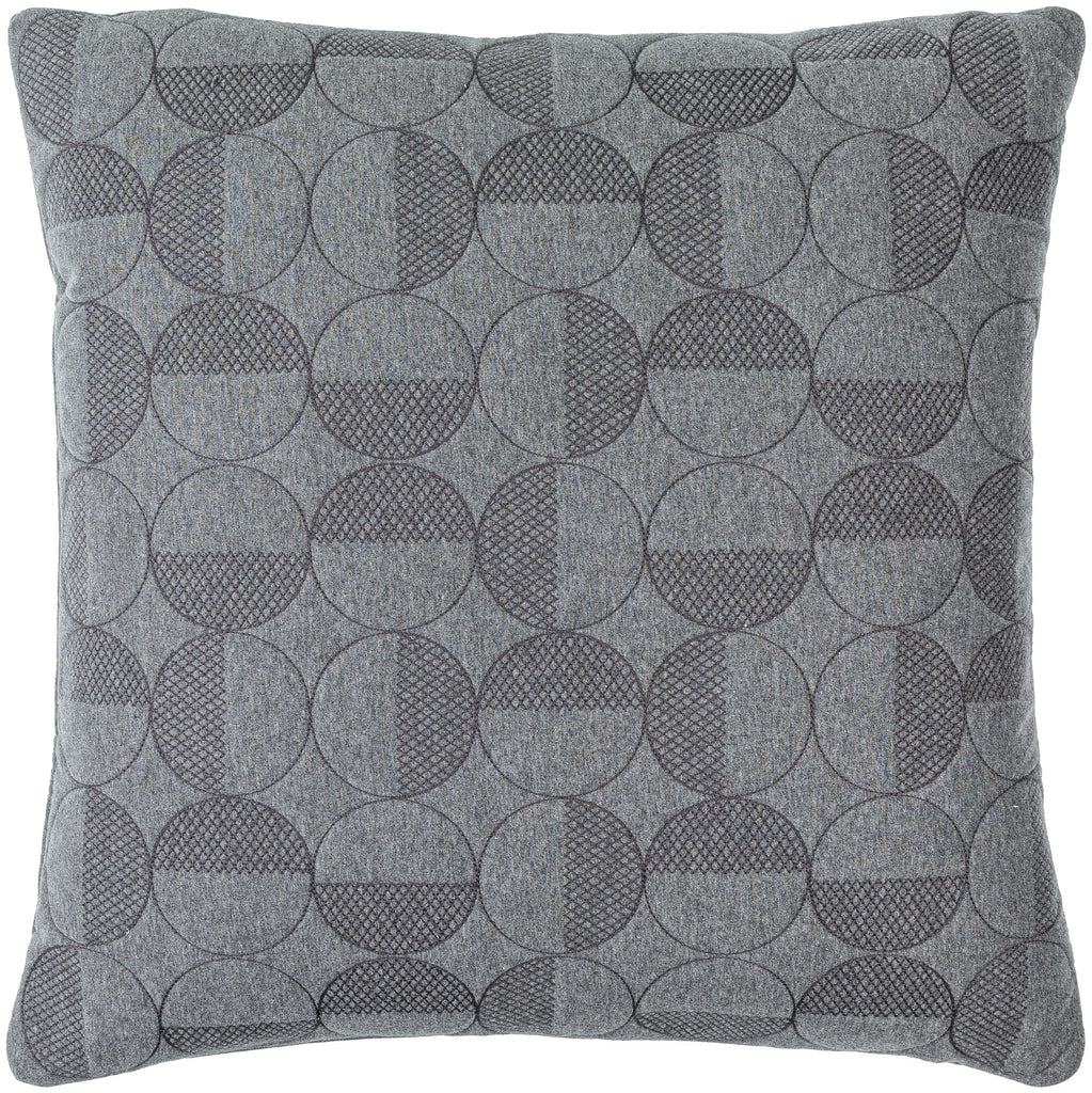 Surya Semicircle SMC-002 Charcoal 18"H x 18"W Pillow Cover