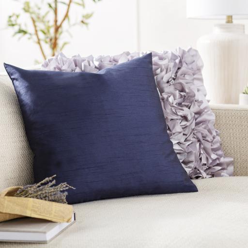 Surya Solid Luxe HH-032 Navy 18"H x 18"W Pillow Cover