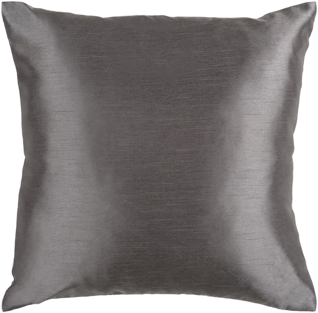 Surya Solid Luxe HH-034 Charcoal 18"H x 18"W Pillow Cover