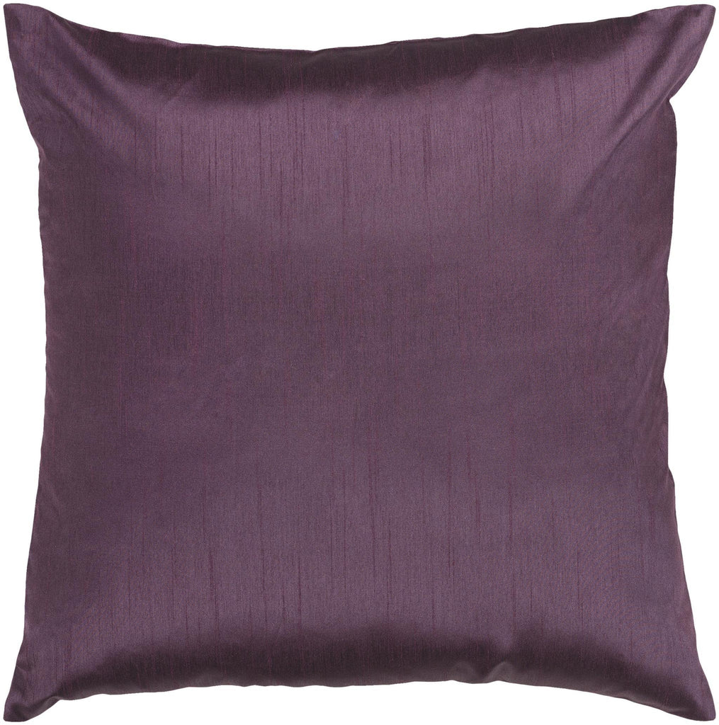 Surya Solid Luxe HH-039 Plum 18"H x 18"W Pillow Cover