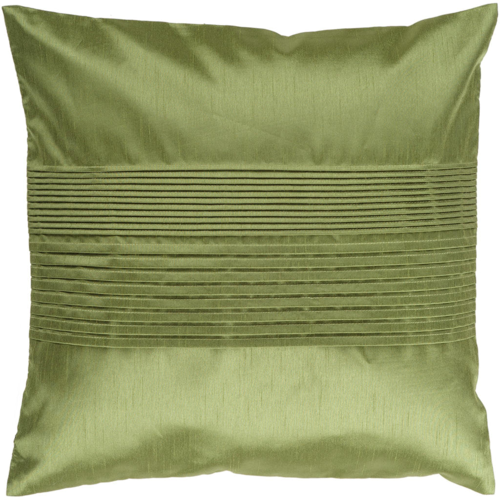 Surya Solid Pleated HH-013 Olive 18"H x 18"W Pillow Cover