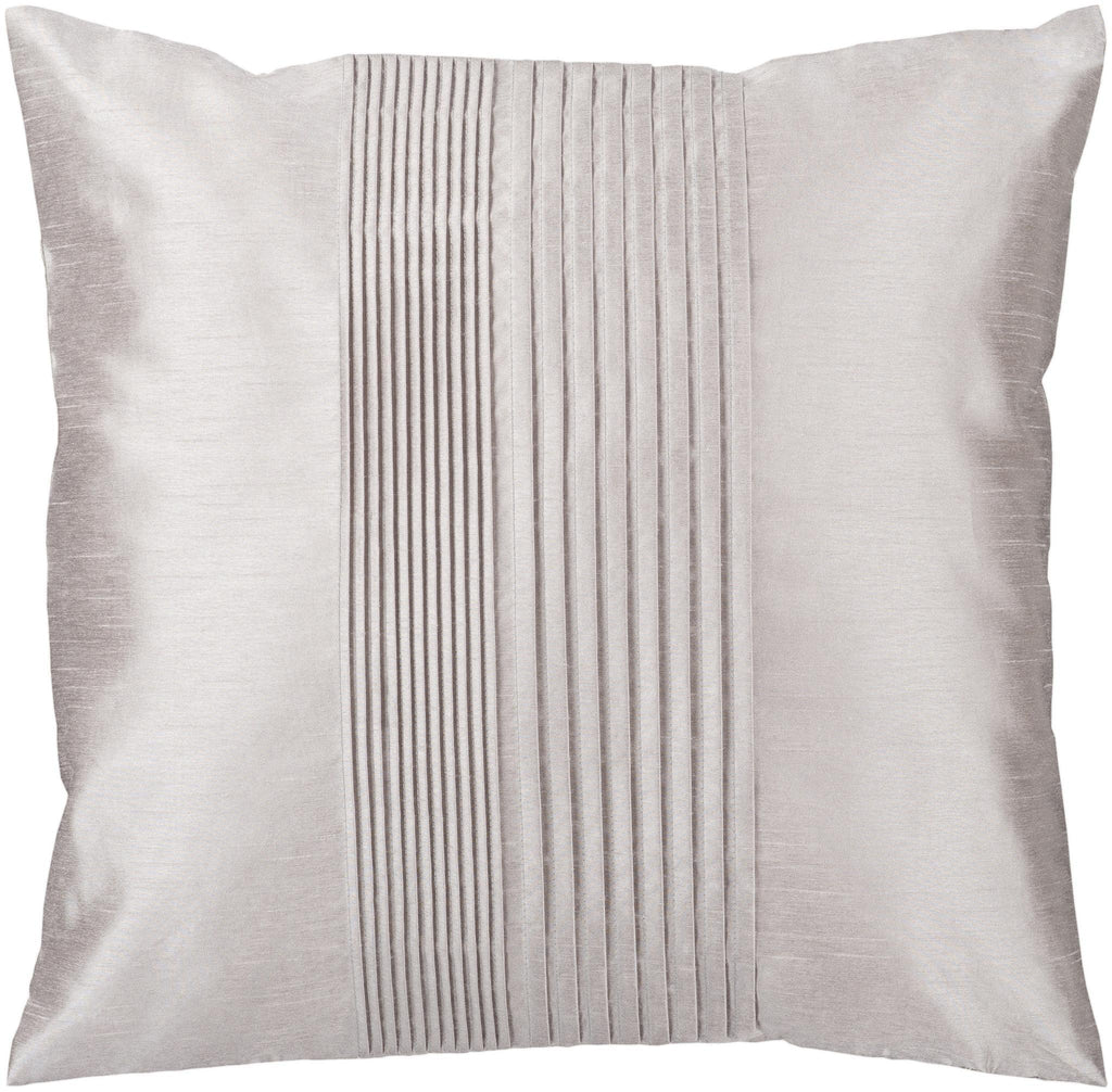 Surya Solid Pleated HH-015 Light Gray 22"H x 22"W Pillow Cover