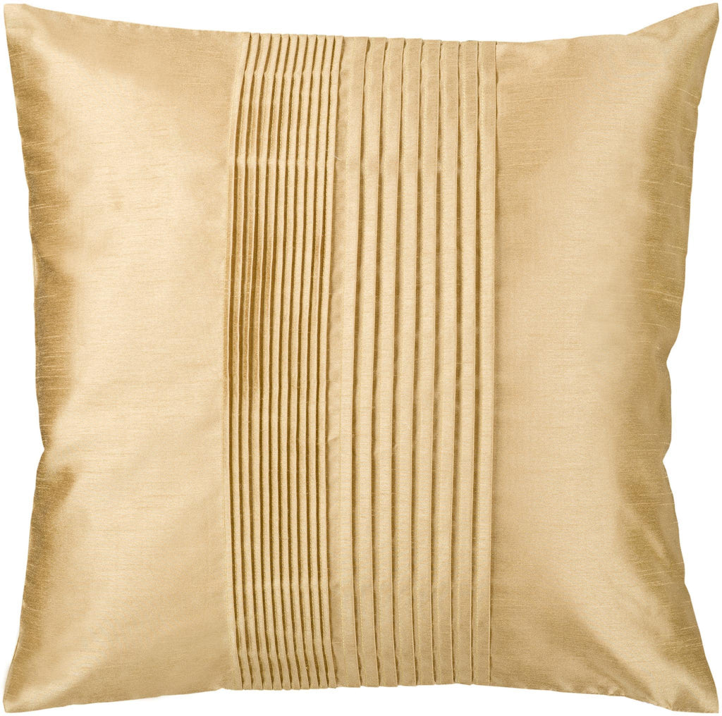 Surya Solid Pleated HH-022 Mustard 18"H x 18"W Pillow Cover