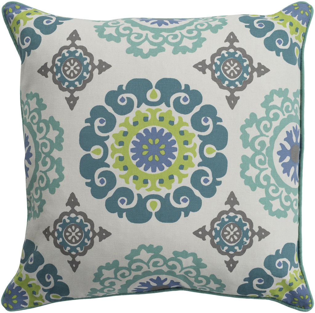 Surya Technicolor TEC-012 Charcoal Denim 18"H x 18"W Pillow Cover