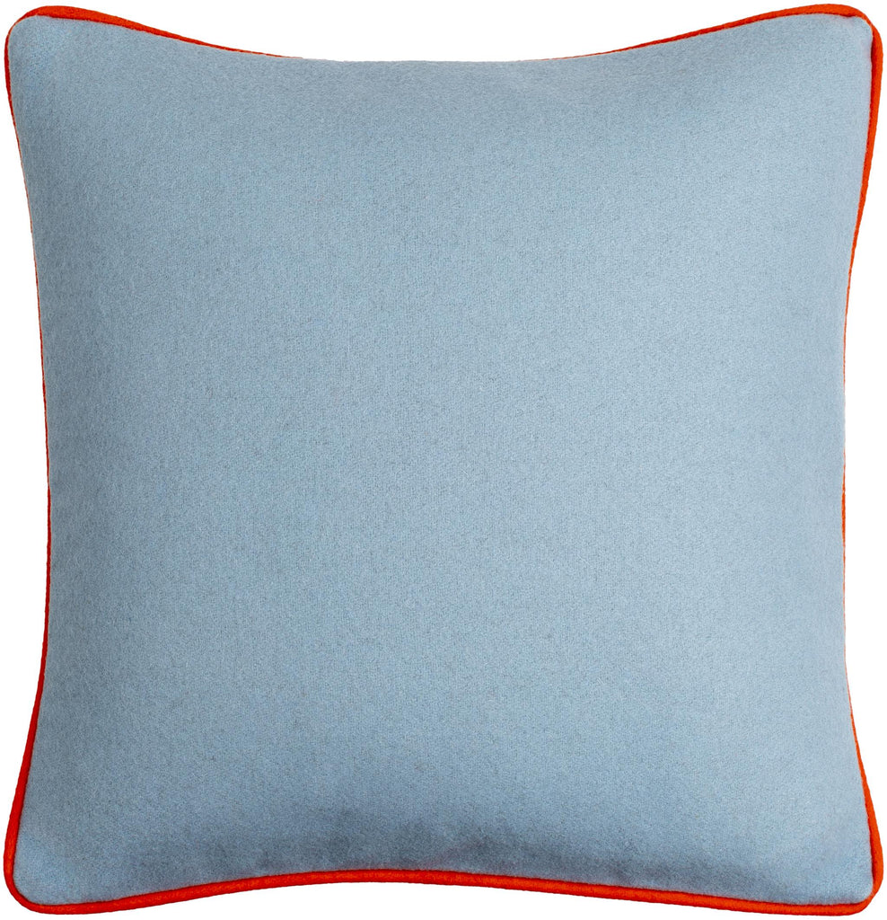 Surya Ackerly AKL-006 Denim Orange 20"H x 20"W Pillow Kit