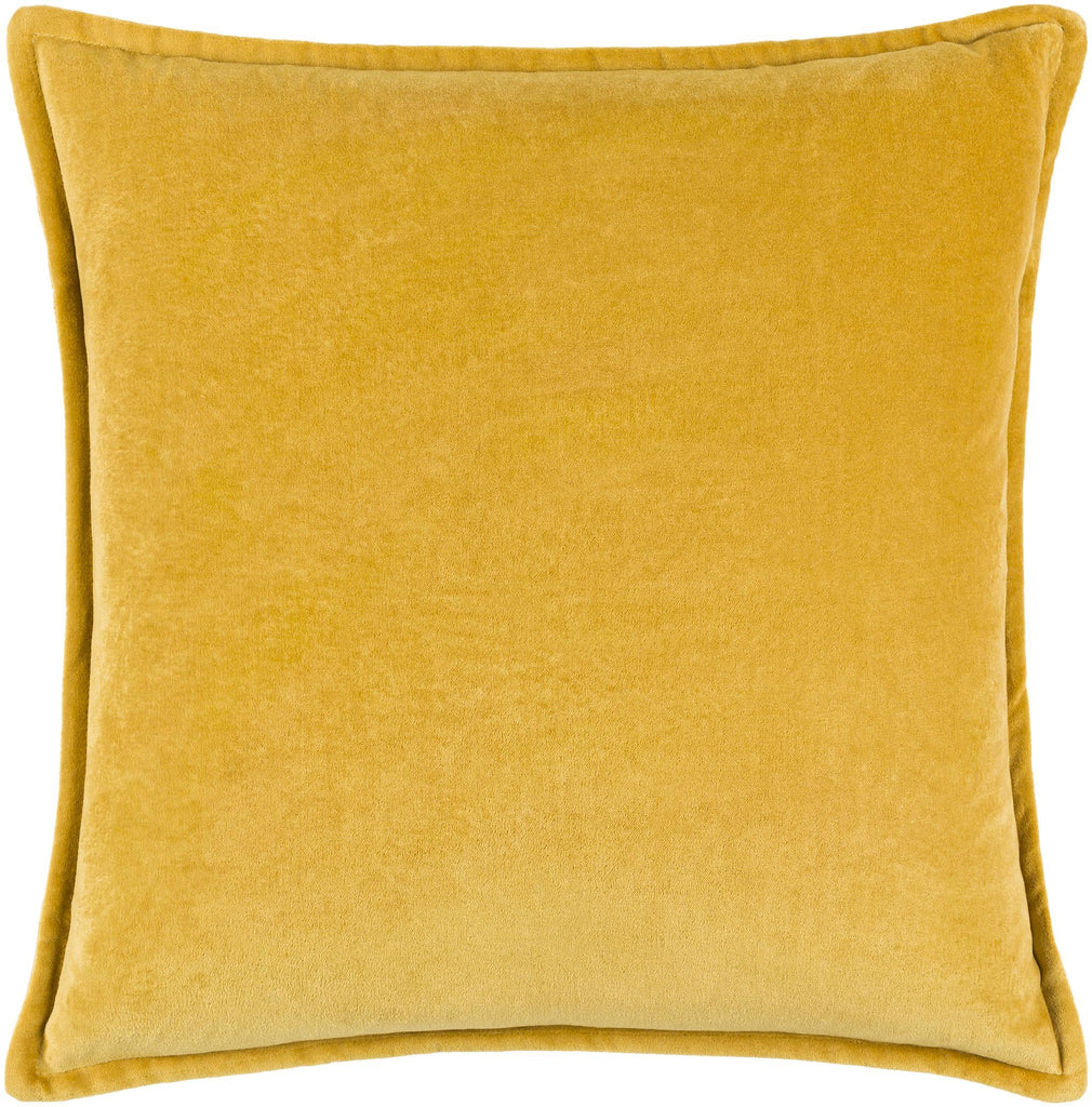 Surya Cotton Velvet CV-050 Mustard 18"H x 18"W Pillow Kit
