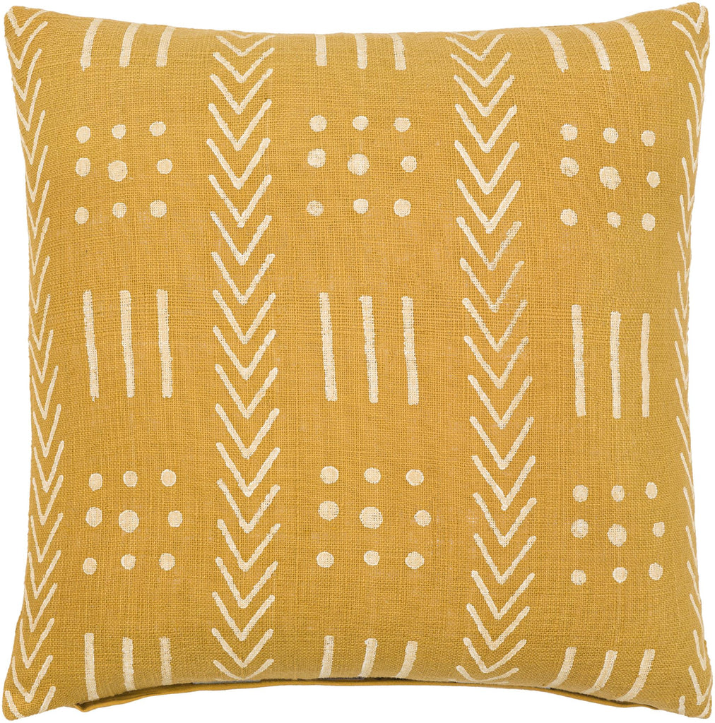 Surya Malian MAA-008 Beige Mustard 14"H x 22"W Pillow Kit