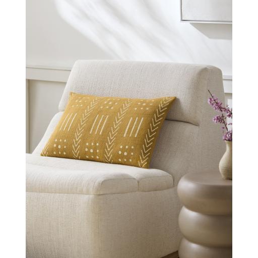 Surya Malian MAA-008 Beige Mustard 14"H x 22"W Pillow Kit