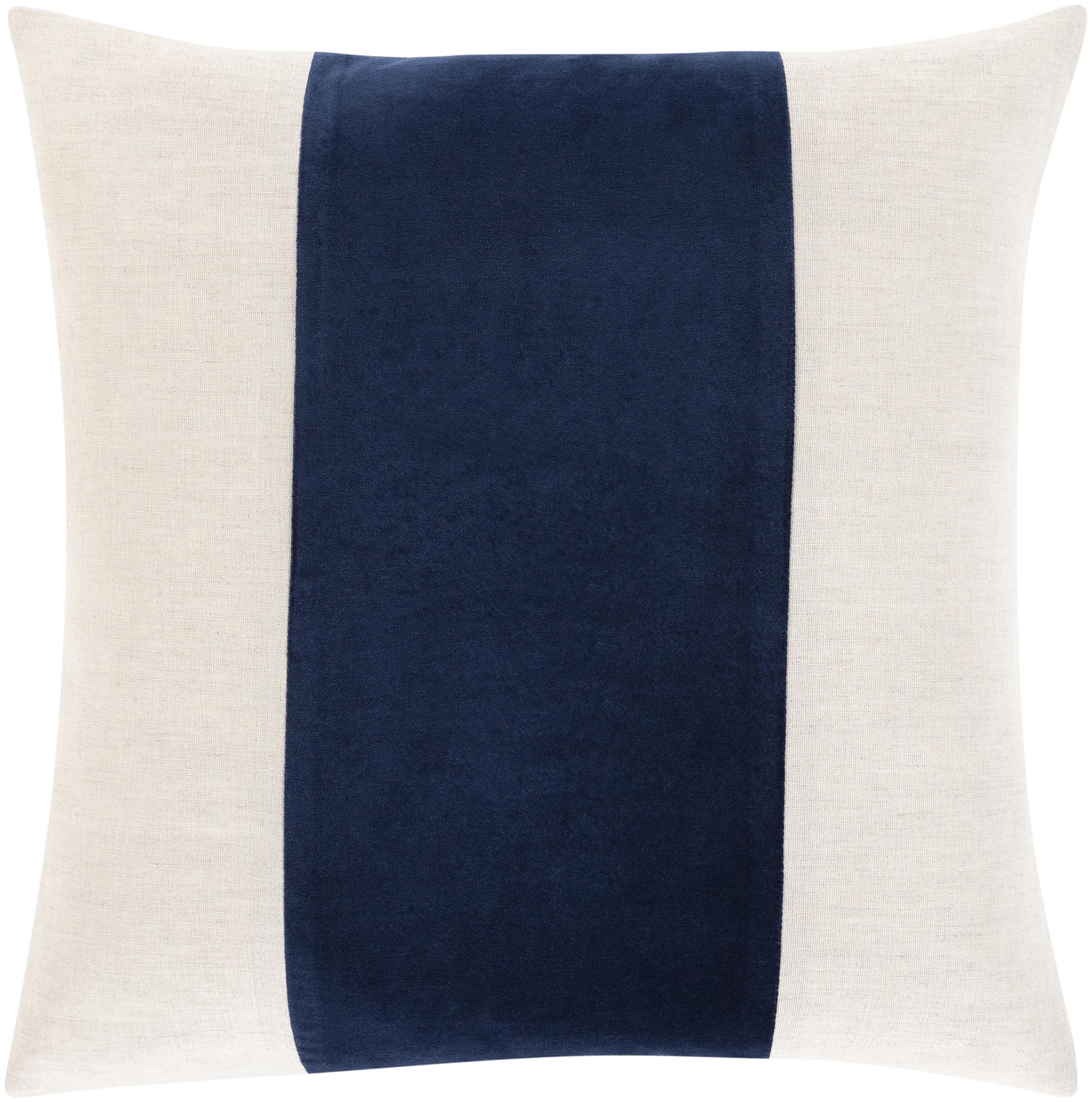 Surya Cotton Velvet 18-in x 18-in Bright Blue Indoor Decorative Pillow