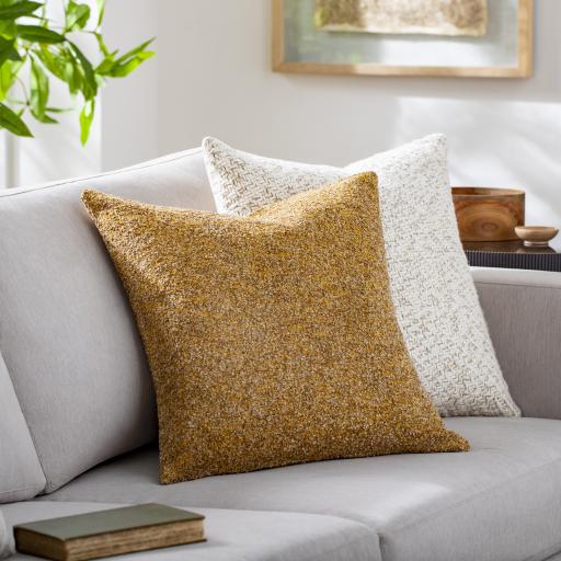 Surya Saanvi SNV-003 Medium Brown Mustard 20"H x 20"W Pillow Kit