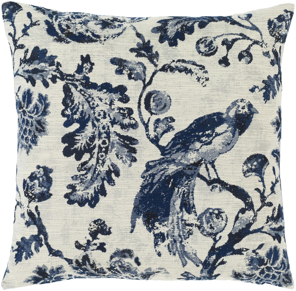 Surya Sanya Bay SNY-002 Ink Blue Ivory 18"H x 18"W Pillow Kit