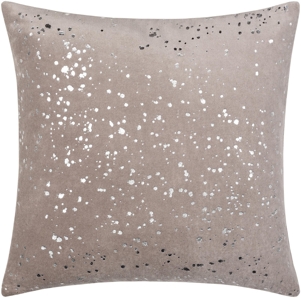 Surya Velvet Sparkle VSP-002 Gray Metallic Silver 18"H x 18"W Pillow Kit