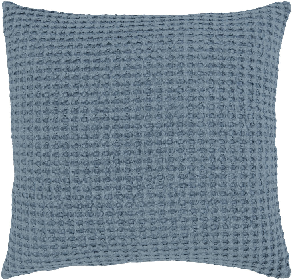 Surya Waffle WFL-008 Light Blue 18"H x 18"W Pillow Kit