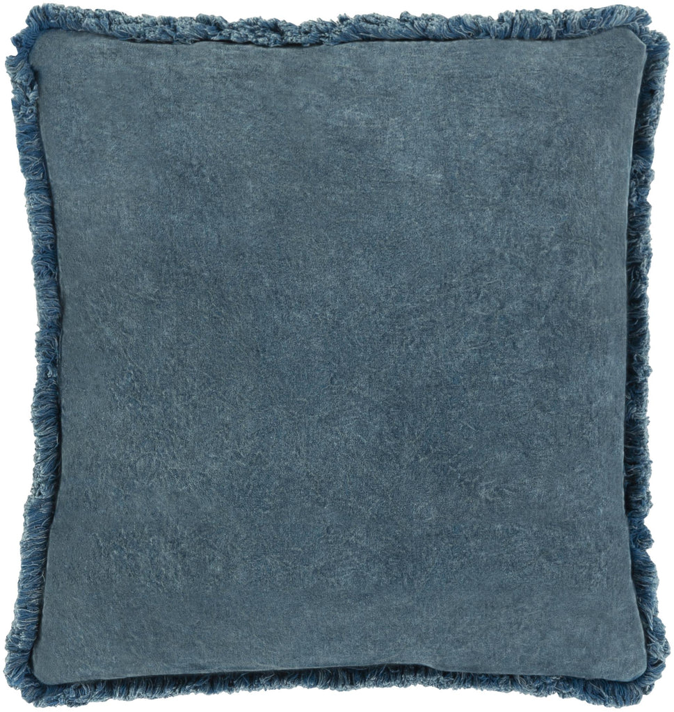 Surya Washed Cotton Velvet WCV-002 Charcoal 20"H x 20"W Pillow Kit