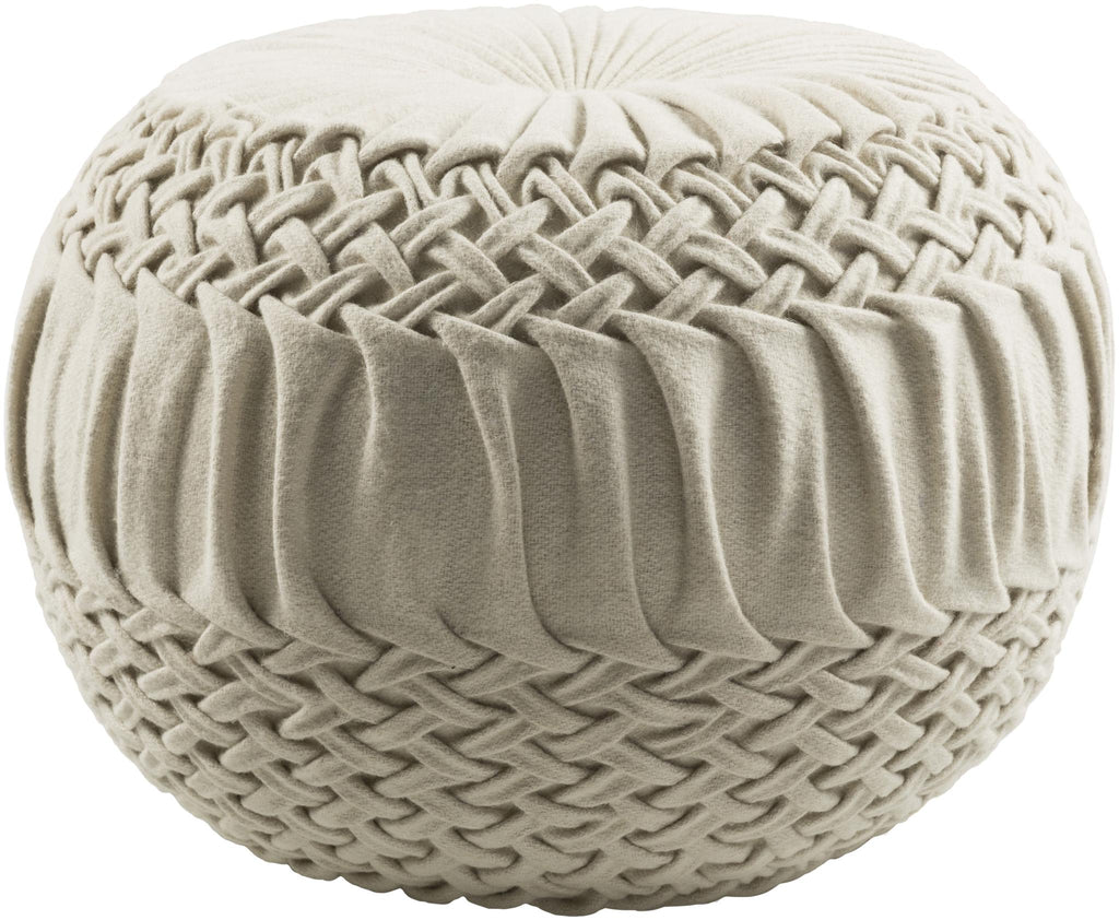 Surya Alana AAPF-001 14"H x 18"W x 18"D Pouf