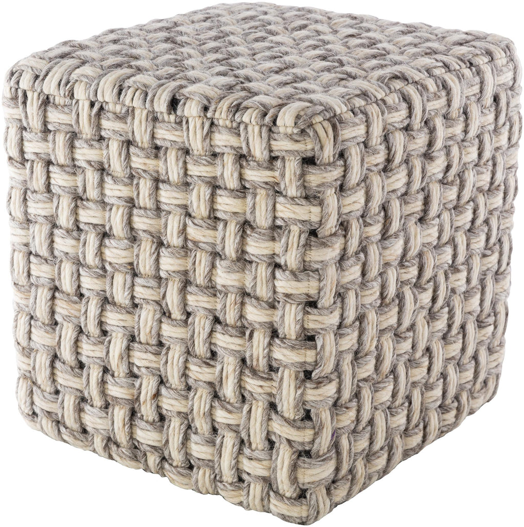 Surya Cordoba CDPF-001 18"H x 18"W x 18"D Pouf