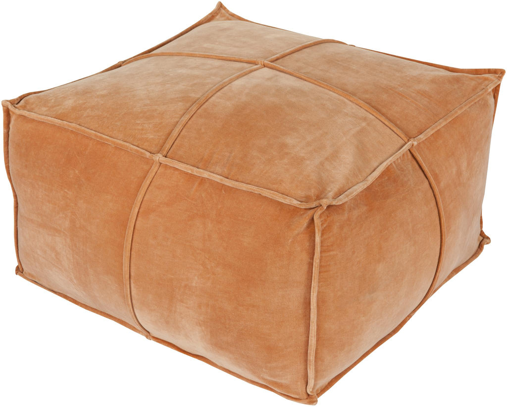 Surya Cotton Velvet CVPF-003 13"H x 24"W x 24"D Pouf