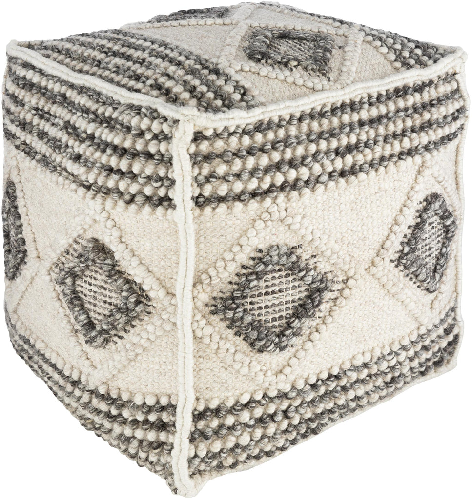 Surya Hygge HGPF-001 18"H x 18"W x 18"D Pouf