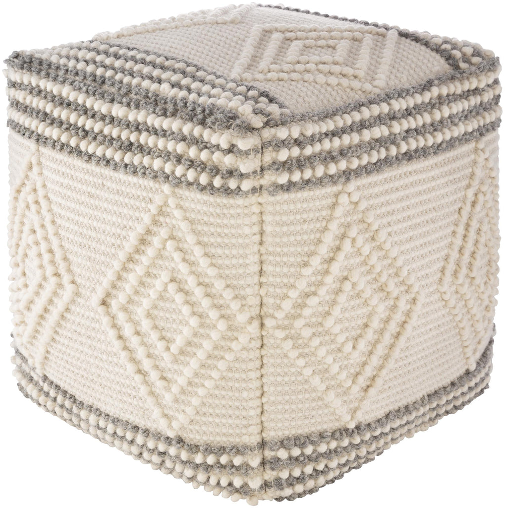 Surya Hygge HGPF-003 18"H x 18"W x 18"D Pouf