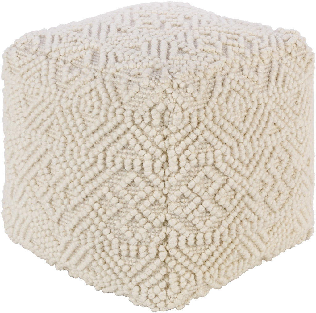 Surya Hygge HGPF-006 18"H x 18"W x 18"D Pouf