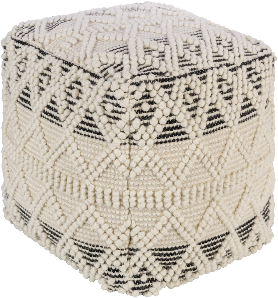 Surya Hygge HGPF-007 18"H x 18"W x 18"D Pouf