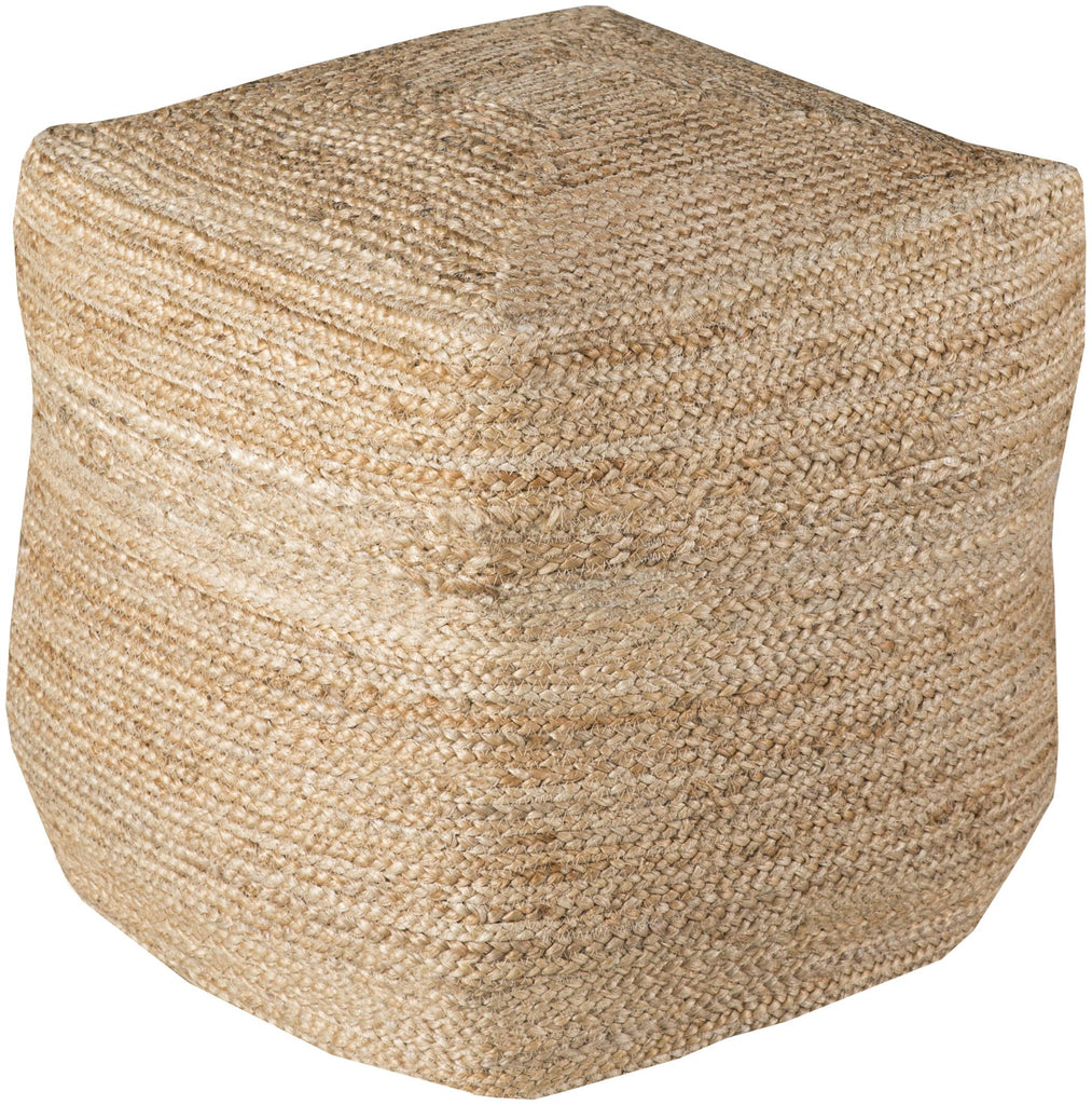 Surya Jute POUF-101 18"H x 18"W x 18"D Pouf