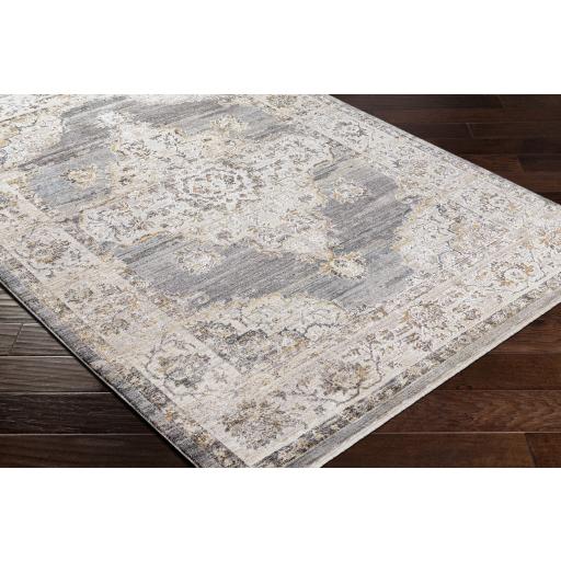 Surya Aida AAD-2300 Charcoal Deep Teal 2' x 2'11" Rug