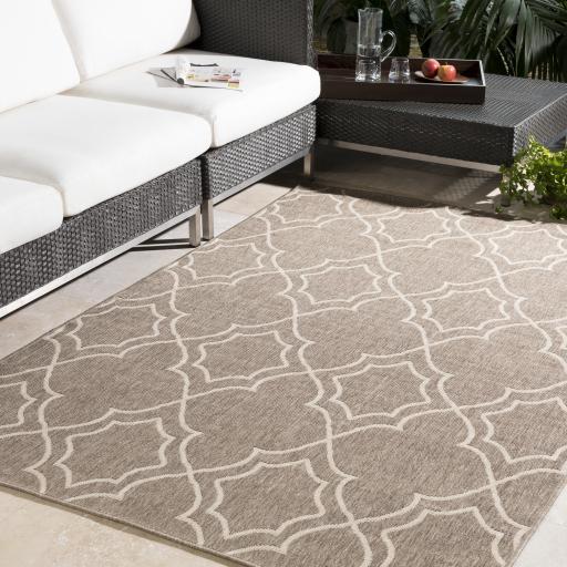 Surya Alfresco ALF-9587 Light Beige Light Brown 7'3" Square Rug