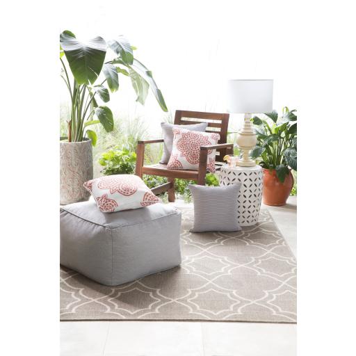 Surya Alfresco ALF-9587 Light Beige Light Brown 7'3" Square Rug