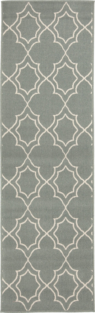 Surya Alfresco ALF-9589 Dusty Sage Light Beige 7'3" Square Rug