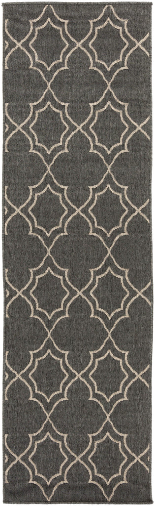 Surya Alfresco ALF-9590 Black Light Brown 2'5" x 11'10" Rug