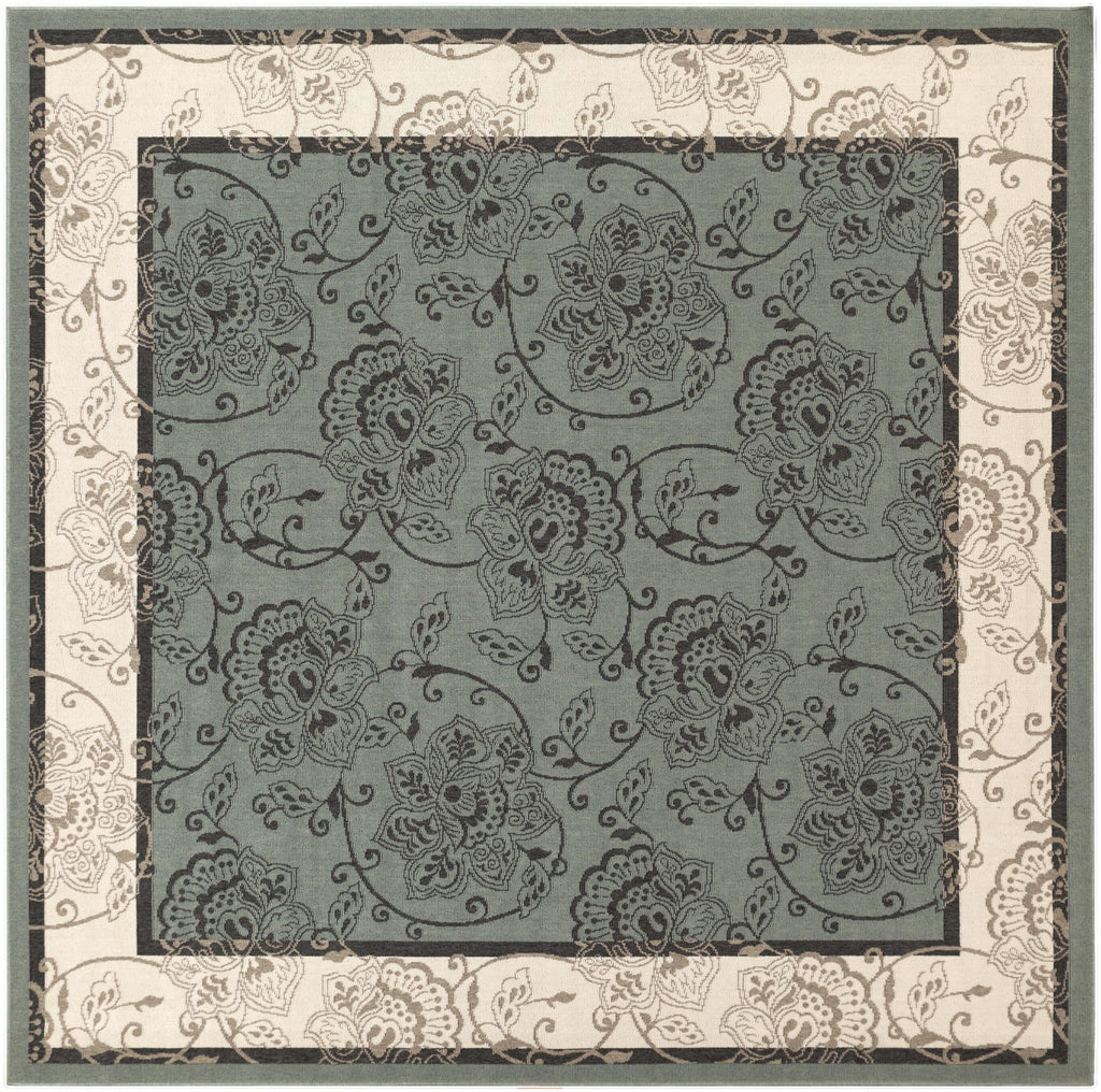 Surya Alfresco ALF-9594 Black Dusty Sage 2'5" x 11'10" Rug