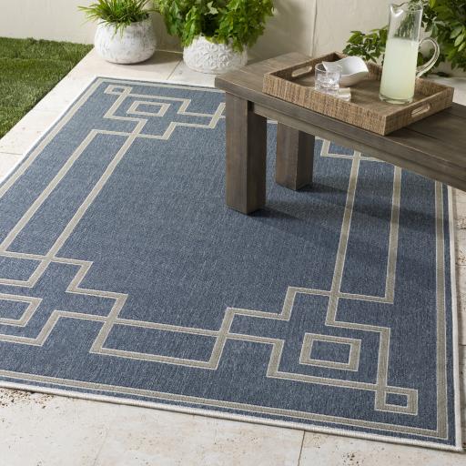 Surya Alfresco ALF-9654 Dark Blue Taupe 2'5" x 11'10" Rug