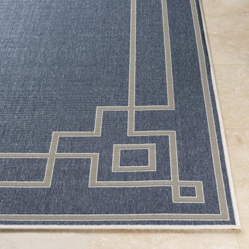 Surya Alfresco ALF-9654 Dark Blue Taupe 2'5" x 11'10" Rug