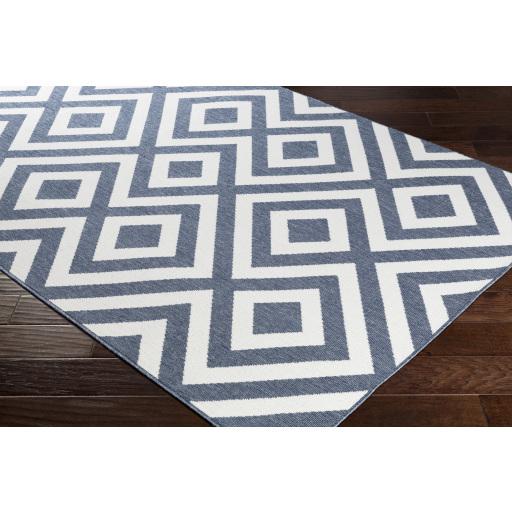 Surya Alfresco ALF-9657 Navy White 7'3" Square Rug