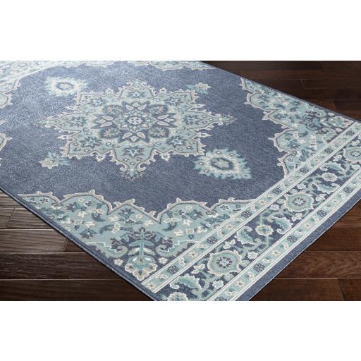 Surya Alfresco ALF-9670 Navy Pale Blue 2'5" x 11'10" Rug