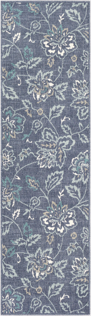 Surya Alfresco ALF-9673 Navy Pale Blue 7'3" Square Rug