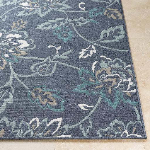 Surya Alfresco ALF-9673 Navy Pale Blue 7'3" Square Rug