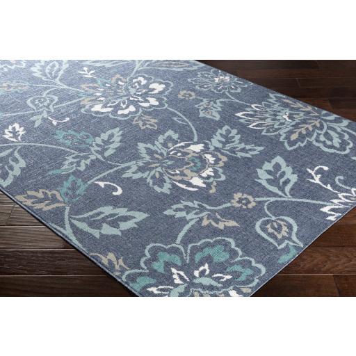 Surya Alfresco ALF-9673 Navy Pale Blue 7'3" Square Rug