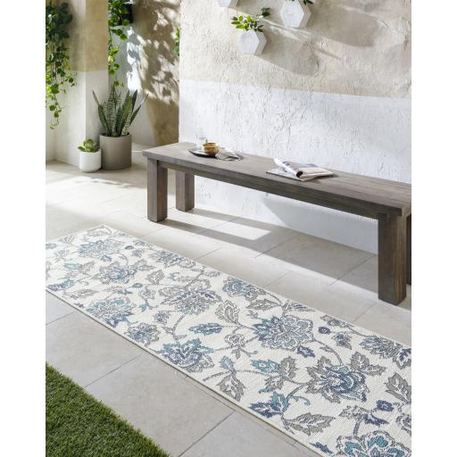 Surya Alfresco ALF-9674 Navy Pale Blue 7'3" Square Rug