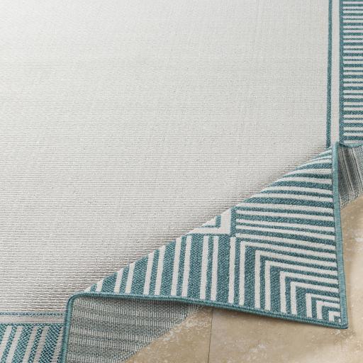 Surya Alfresco ALF-9680 Teal White 2'5" x 11'10" Rug