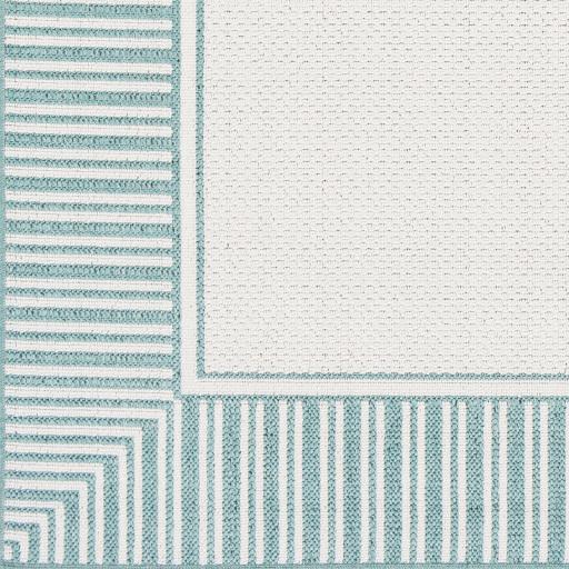 Surya Alfresco ALF-9680 Teal White 2'5" x 11'10" Rug