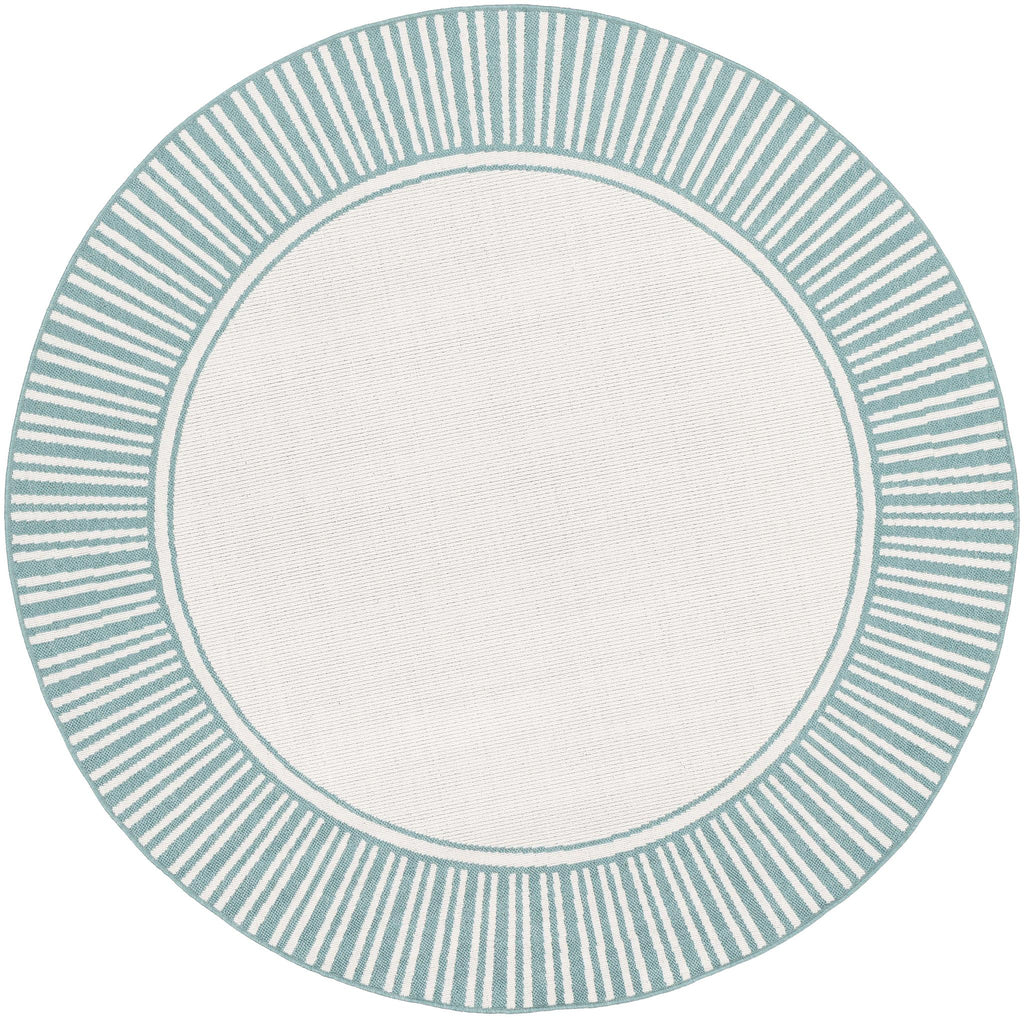 Surya Alfresco ALF-9680 Teal White 8'10" Square Rug