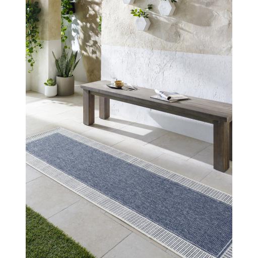 Surya Alfresco ALF-9682 Navy White 7'3" Square Rug